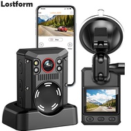 Losfom WD3 Body WiFi Mini Worn Action Camera with GPS Ultrd 4K HD 2160P 256GB 3500mAh 170° 11H Sport
