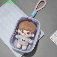 CYBERPULSE 10cm Transparent Doll Bag, Portable Clear Doll Storage Bag, Dolls Walking Bag PVC Display