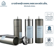 Ly Giữ Nhiệt 600ml Inox 304 Đúc Liền Khối Cao Cấp, Có Nắp Đậy Kèm Ống Hút - HÀNG CHÍNH HÃNG MINIIN