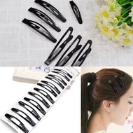 Bundle of 12 split pins, black bang clips, black bang pins