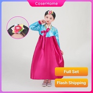 Korean Hanbok Full Set Traditional Korean Costume for Kids Girl Dress United Nation Costume Fashion
