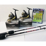 Fishing Set Maguro Reel Free Alpine UL Rod ‼️ Extra Free Gift Soft Rubber 🎁🔥