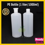 Empty HDPE Plastic Bottle | Botol Kosong | Botol Plastik  1000ml  1 liter with Screw Cap / Flip Top Cap