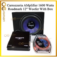 Carrozzerria Roadmark Amplifier Woofer Set With Woofer Box 2 Channel Amp And 12" Woofer