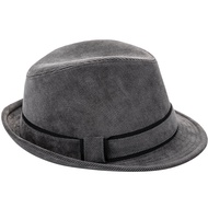 Wide Brim Denim Fedora Hats For Women Men Black Jazz Trilby Panama Hat Gentleman Gangster Caps Fedor