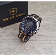 (TW) Men's Sporty Watch FREEBOX & BATTERY Casual Crono Decoration QS Cronicle Steel Chain