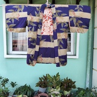 Kimono Haori Purple Japanese Vintage