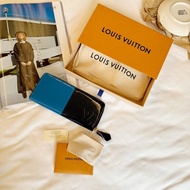 全新LV｜louis Vuitton路易威登藍黑配色漆皮長夾錢包皮夾