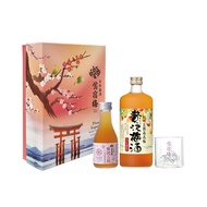 日本贅澤梅花綻見山梅酒杯禮盒