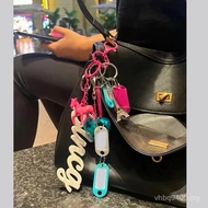 Bag b Pendant Car Key Ring Letter Soft Accessories rodeo Personality Retro Silicone Exaggerated Keyc