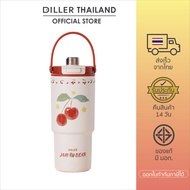 Diller แก้วน้ำสุญญากาศ เคลือบเซรามิก เก็บความเย็น-ร้อน Insulated Stainless Ceramic Coating Thermo Fl
