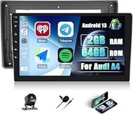 SIXWIN 2+64G Android 13 Car Radio for Audi A4 2004-2008 with Carplay/Android Car/Mirror Link, 9 Inch