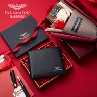 Genuine Leather Wallet Mens New 2025 Style Dads Birthday Gift for Boyfriend Husband Fashion Business