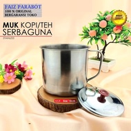 12 CM 900 ML STAINLESS STEEL MUG GLASS