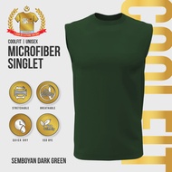 888co CoolFit Microfiber Singlet Sleeveless Baju Jersey Tshirt Jersi Murah Semboyan Dark Green