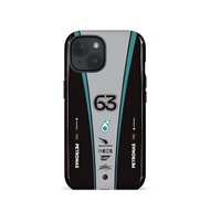 F1 No.63 Phone Case for iPhone 17 16 15ProMax 14Pro 13 12 13mini Samsung S24 S22 S25 2in1 glossy har