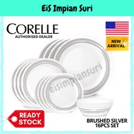 Corelle Brushed Silver 16pcs Dinnerware Set (1145807) Tableware Pinggan Corelle Set