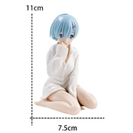 Bandai | Re:Zero Rem Anime Figure – White Shirt Ver. Kneeling Statue Collectible PVC Model Collectib