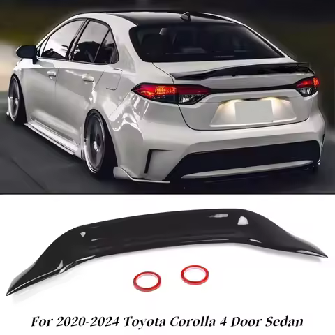 GLOSSY BLACK R STYLE DUCKBILL TRUNK SPOILER FOR 2020-24 TOYOTA COROLLA 4DR SEDAN