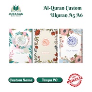 Quran Hardcover Cover A5 A6 Size Free Custom Quran Name Color Block