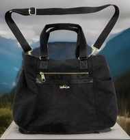 Kipling black gold crossbody tote bag 黑色金拉鍊斜背包 托特包 手提包 側背包