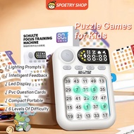 Ready Stock📦Puzzle Games for Kids Schulte Attention Training Machine Focus Training Machine Kids Con