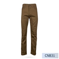 Niyom jeans รุ่น CNB31 กางเกงชิโน่  ทรงกระบอก กระเป๋าปกติ ผ้าร่องใหญ่คล้ายยีนส์   ผ้ายืด  สีน้ำตาล
