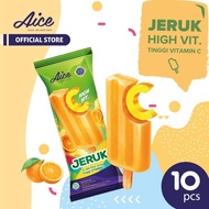 Aice Ice Cream Jeruk Stick 60g isi 10 pcs Eskrim rasa jeruk orange