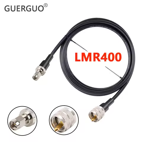 RF Coaxial LMR400 Cable SMA Male/SMA Female to PL259 UHF Male Connector 50 Ohm 50-7 Extension Jumper