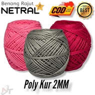 KUR ROPE KNITTING YARN 2MM 100gr 100% POLYESTER POLY KUR/