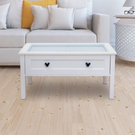 SB Design Square DISNEYHOME โต๊ะกลาง DISNEY รุ่น MICKEY/CF100 สีขาว ท็อปกระจก (100x60x50 ซม.)