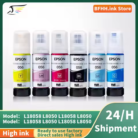 Original for Epson 056 057 Ink L8058 L18058 L8050 L18050 L18100 ink Six-color Printer Refill Ink Kit