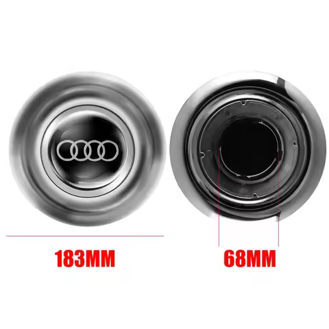 Hub Caps For AUDI SLINE QUTTRO RS3 A3 8P Q6 8L 8V A4 B8 B7 A6 C6 183MM Car Emblem Wheel Hub Center C