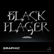 3D DESIGN | ⚡ Y2K Silver Sharp Font Logo Mockup Template – Photoshop