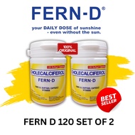 Fern D Vitamin D 120 Soft Gels (BIG) Set of 2 Health Supplements that is good for the heart, bones, and lungs. Proven preventive and curative.