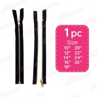 1pc Zip Jacket Zipper 5YG / Size 10", 12", 14", 16", 18", 20", 22", 24" & 26"