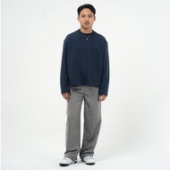 All Around Faded - Boxy Longsleeve Tshirt Washed Color Navy 290GSM