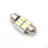 lidu11 Commonly Used Vehicle LED Bulb White 5630 SMD 6 LED 31mm Indicator Light Bulb
