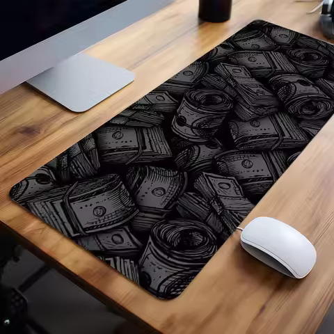 Cool Dollar Aesthetic Large Gaming Mouse Pad Office Desk Mat Computer Keyboard Pad Non-slip Office D