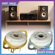 COOD Tin Plated Tube Socket Vacuum Tube Socket 2pcs 7-pin Ceramic Tube Socket Gzc7-f Golden Plated V