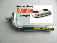 pipa cerobong kompor gas quantum 2 tungku - cerobong quantum 2 t