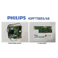 PHILIPS LED TV 43PFT5853/68 43PFT5853 43PFT585368 Power Main Board MSD6A348-T8C2 T-Con Board E884419