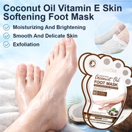 [Softening] 🌸Brightening🌸Coconut Oil Vitamin E Foot Mask / Coconut Oil/Vitamin E/Foot Care/Exfoliati