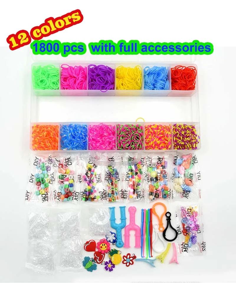 γTop Selling Itemγ 4500+ Rubber Band Bracelet Making Kit Rubber Loom Bands Refill Set Friendship Bra