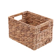 INS Minimalist Rattan Woven Basket Hay Feeder Desktop Storage Box Iron Fabric Laundry Basket Storage