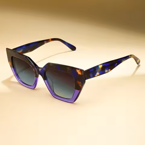 VZONE Retro Sunglasses for All Asymmetric Square Frame UV400 Lens Women Polarized UniversalFashion L