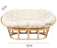 LaFloria® Fujiwara Lounge Chair/ Rattan Chair/ Rattan Couch/Bamboo Lounge Chair/ Rattan Armchair/ Wi
