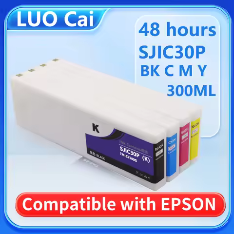 SJIC30P BK C M Y 300ML Compatible For Epson TM-C7500G TM-C7500GE-312(EUR) printer SJIC30P ink Cartri
