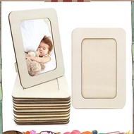 12PCS DIY Wood Picture Frames Unfinished Solid Wood Photo Picture Frames For 4 X 6 In Photos, candle