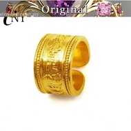Men's jewelry thickened 916 gold six-character mantra ring pure 916 gold ring whole family Ankang gr